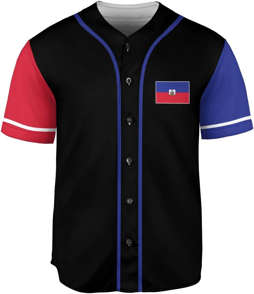 Personalized Name Haiti Baseball Jersey, Haitian Baseball Jersey for Men Women, Haitian Pride Jersey Shirt