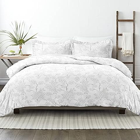 Linen Market Duvet Cover Queen (Gray) - Experience Hotel-Like Comfort with Unparalleled Softness, Exquisite Prints & Solid Colors for a Dreamy Bedroom - Queen Duvet Cover Set with 2 Pillow Shams Cover