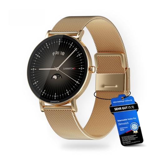Zenwatch Venice Pro 2.0 Gold Smartwatch mit Bluetooth Telefonie 1 32 AMOLED 466x466 123 Sportmodi Herzfrequenz Blutdruck & SPO? IP68 Wasserdicht 200 mAh Akku kompatibel mit Android & iOS