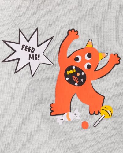 Image of The Children's Place Baby and Kids' Sibling Matching Halloween and Holiday Pajama Sets, Cotton