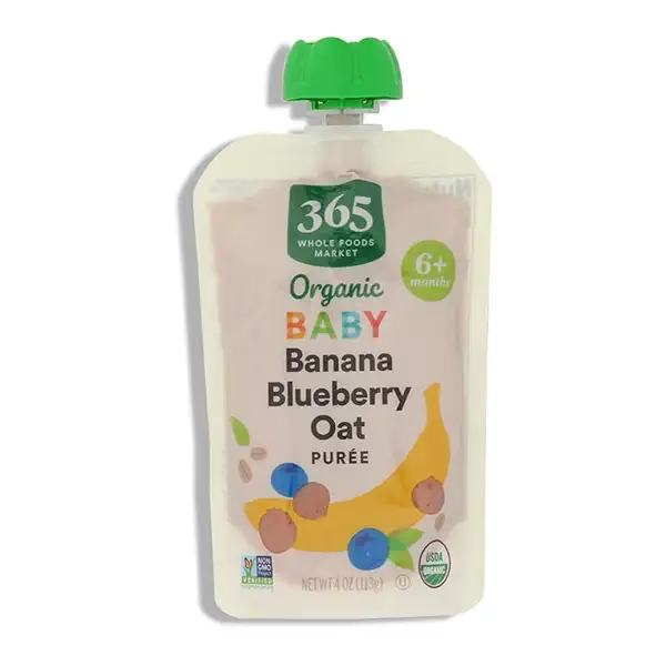 365 by Whole Foods Market Organic Banana Blueberry Oat Baby Food Sgl, 4 OZ 1