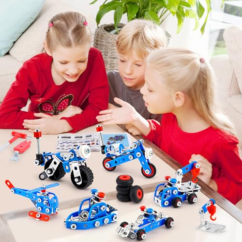 Stem Building Toys for Boys Age 8-12,Police Toys 6 Mini Metal Model Set for Kids,Erector Set for Boys Age 8-12,Assembly Science Kit Educational Gifts For Kids 8 9 10 11 12-16 Years Old(279 Pieces) - Image 6