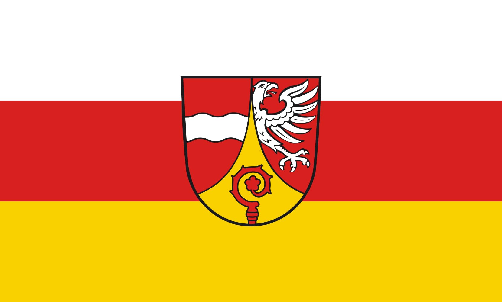 Drapeau Oberroth 1.35m² grand format horizontal pour célébration