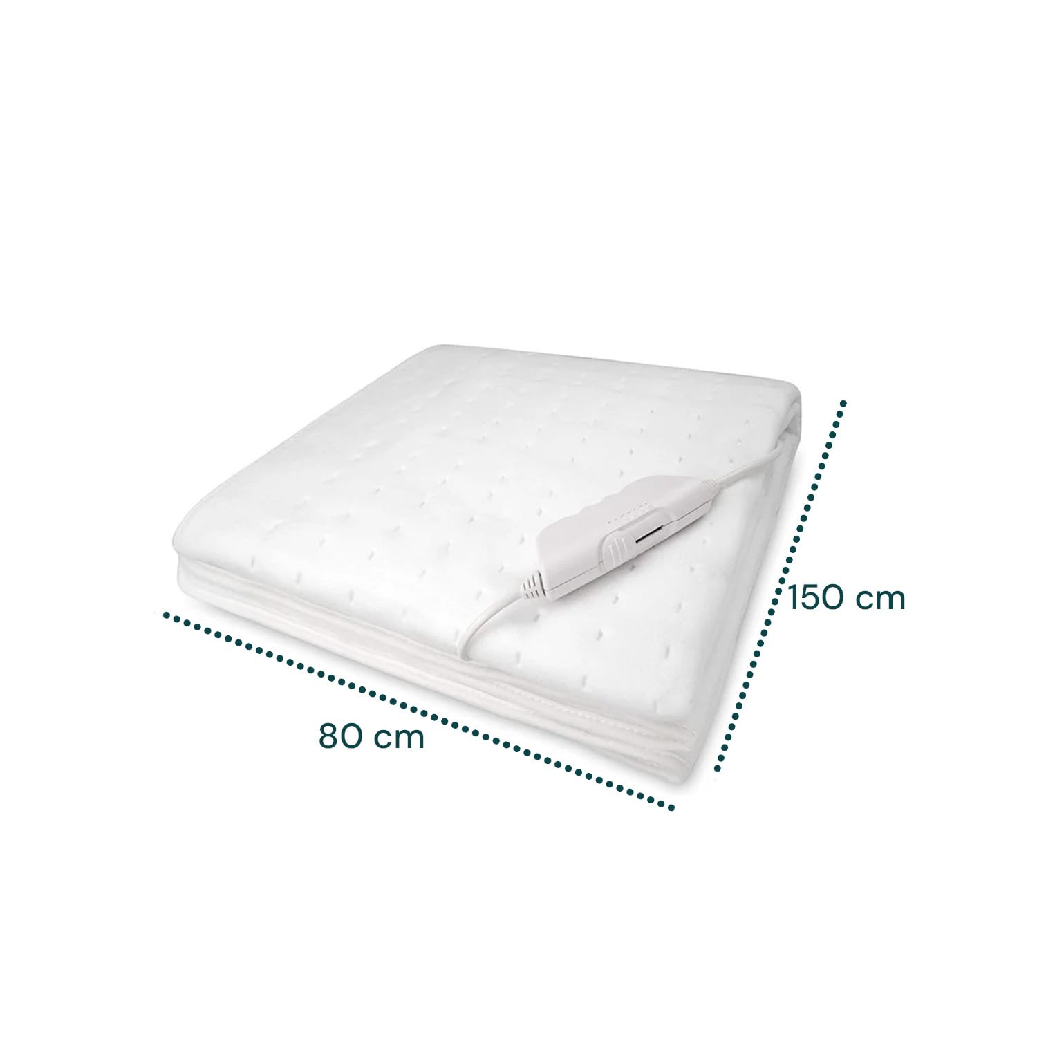 Wintem Coperta Elettrica Scaldaletto Singola 150x80cm - Ideale per Riscaldare il Letto in Inverno, Dotato di 6 Livelli di Temperatura - Sicura Grazie alla Protezione da Surriscaldamento - Lavabile