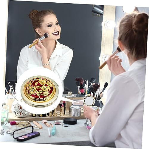 Espejo de Maquillaje Portátil Doble Cara Redondo LED miniatura 6