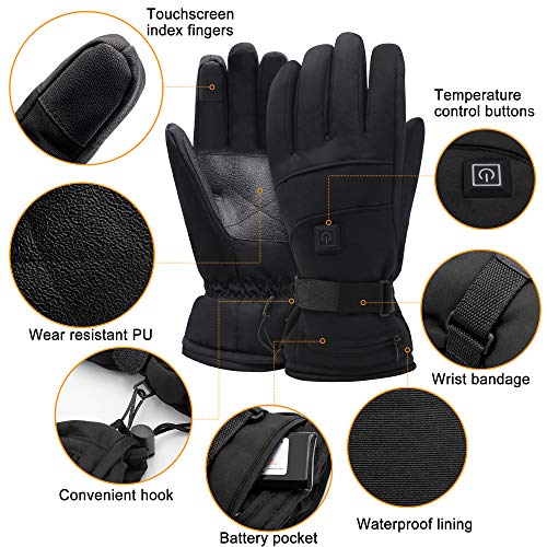 Svpro Guanti elettrici riscaldati Uomini e Donne