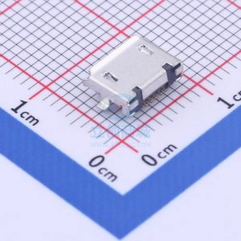 20 Pcs MICRO5S/B Type Four-Legged Full Stick with Side and Column Outer Welding Leg Length 8.7LCP Black Glue Short end USB Connector SMD Micro-B 920-D52A2021S10109