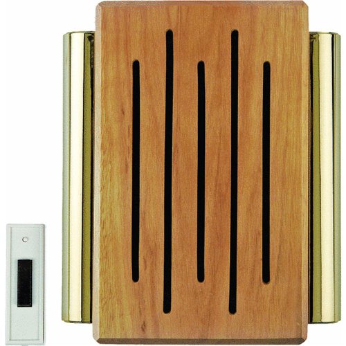 Carlon Lamson & Sessons RC3306F Wood And Brass Wireless Door Chime