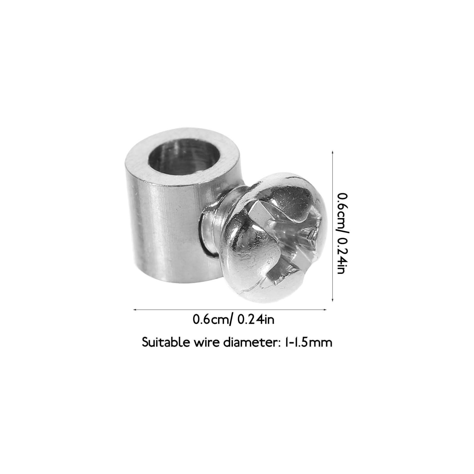 CIYODO Cable Wire Clamp Fastener Set 10pc Pack 1-1.5mm Cable Clamp Universal Wire Rope Clip for Railing Fence