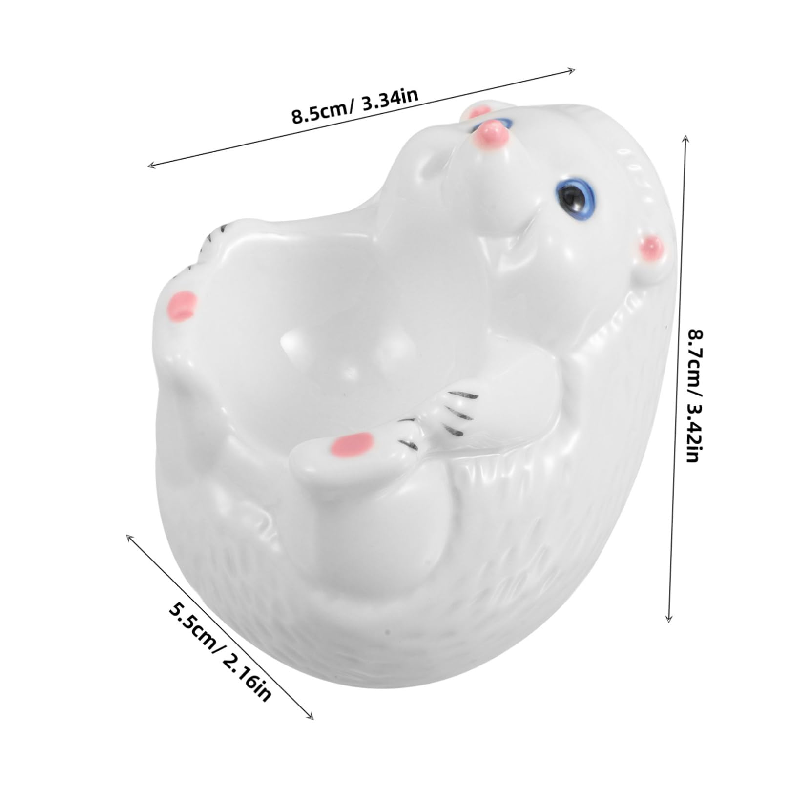 Alipis Cute Animal Ceramic Egg Cup Holder Kawaii Egg Holder for Breakfast Adorable Egg Display Stand for Daily Use and Holiday Decoration present for Friends and Family