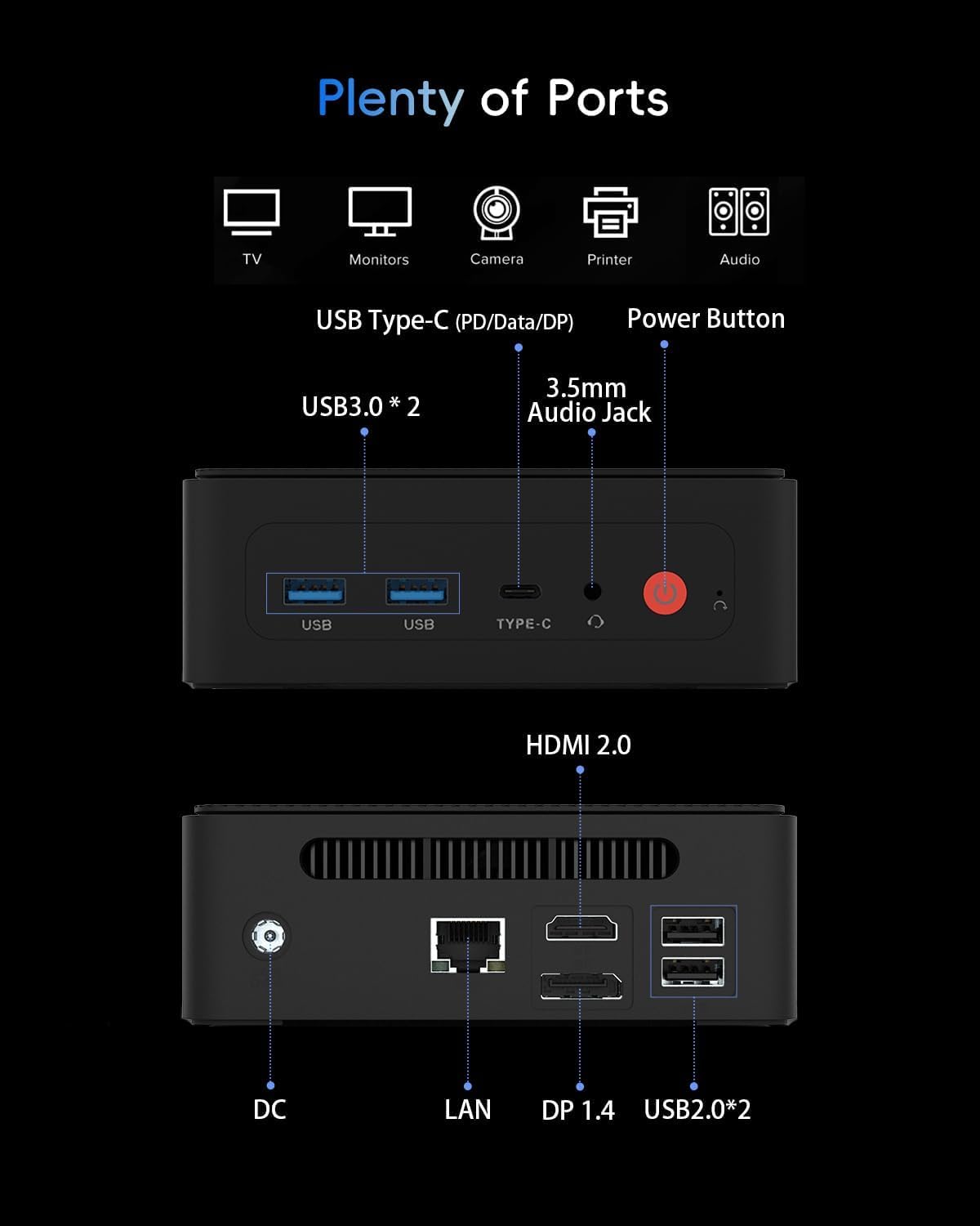 QAZIPO Mini PC - Intel 6500Y, 16GB RAM, 512GB SSD -6