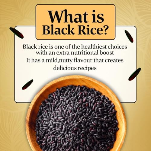 Image of Daawat Black Rice Immuno Plus 1KG Pack - Superfood with High Protein, Rich Antioxidants, Minerals & Low Fat - Whole Grain