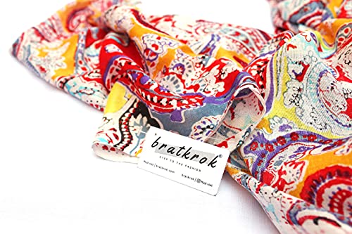 Image of bratkrok WOMEN'S STYLISH FLORAL PRINTED RAYON SCARF /SCARVES /STOLE FOR SUMMERS