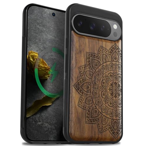 Étui Pixel 9 Pro XL Bois de noyer sculpté pour une élégance haut de gamme