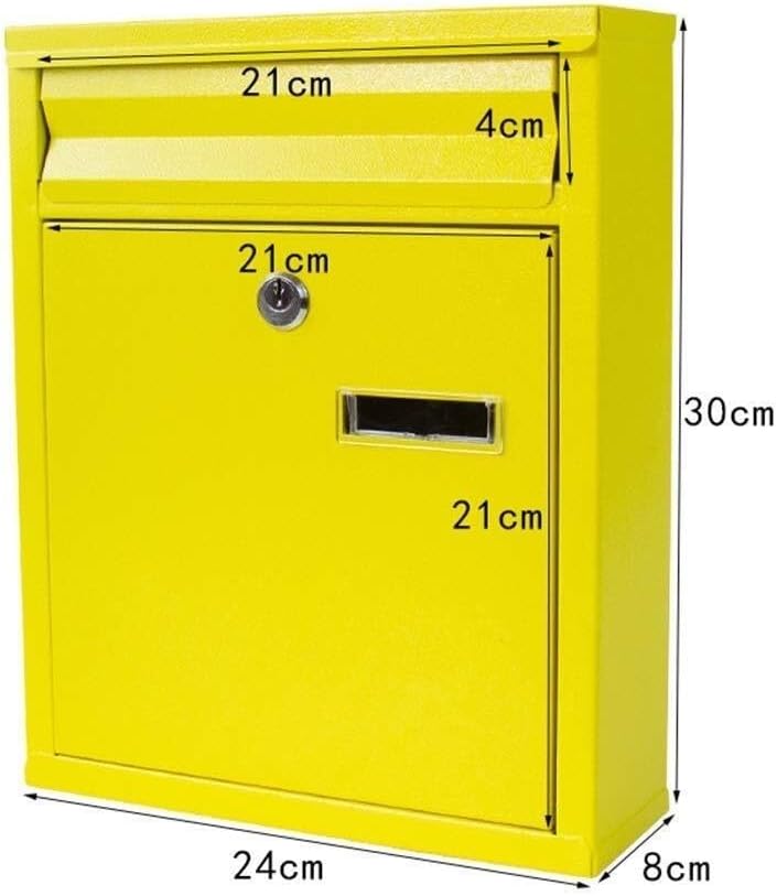 Wall Mount Letterboxes Postbox for Outside Villa Rainproof Post Box Wall-Mounted Outdoor Mailbox Trumpet Suggestion Box Creative European with Lock Letter Box