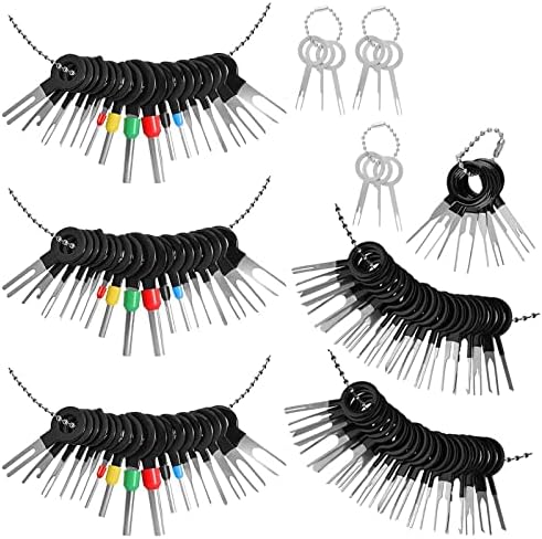 MWBFPAFC 109 PCS Terminal Removal Tool Kit Terminal Ejector Kit Auto Electrical Wiring Crimp Connector Pin Repair Remover Key Tools Set for Most Car Connector Terminal