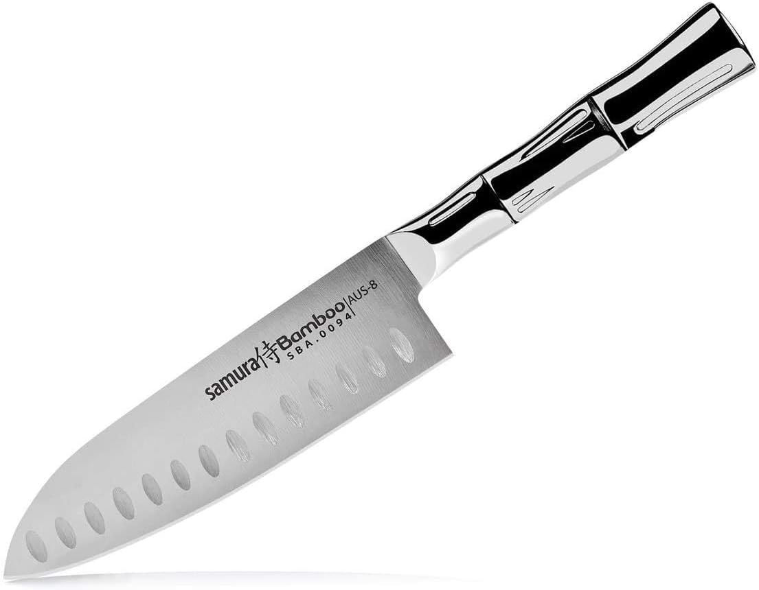 Samura Bambus azjatycki profesjonalny japoński Santoku Hollow Ground 6,3\