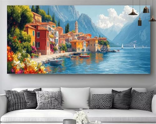 Broderie Diamant Kit Complet 70x210cm pour un Salon Moderne et Relaxant