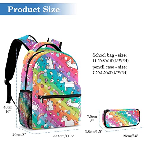 Sac à dos ordinateur léger imprimé licorne galaxie pour voyage