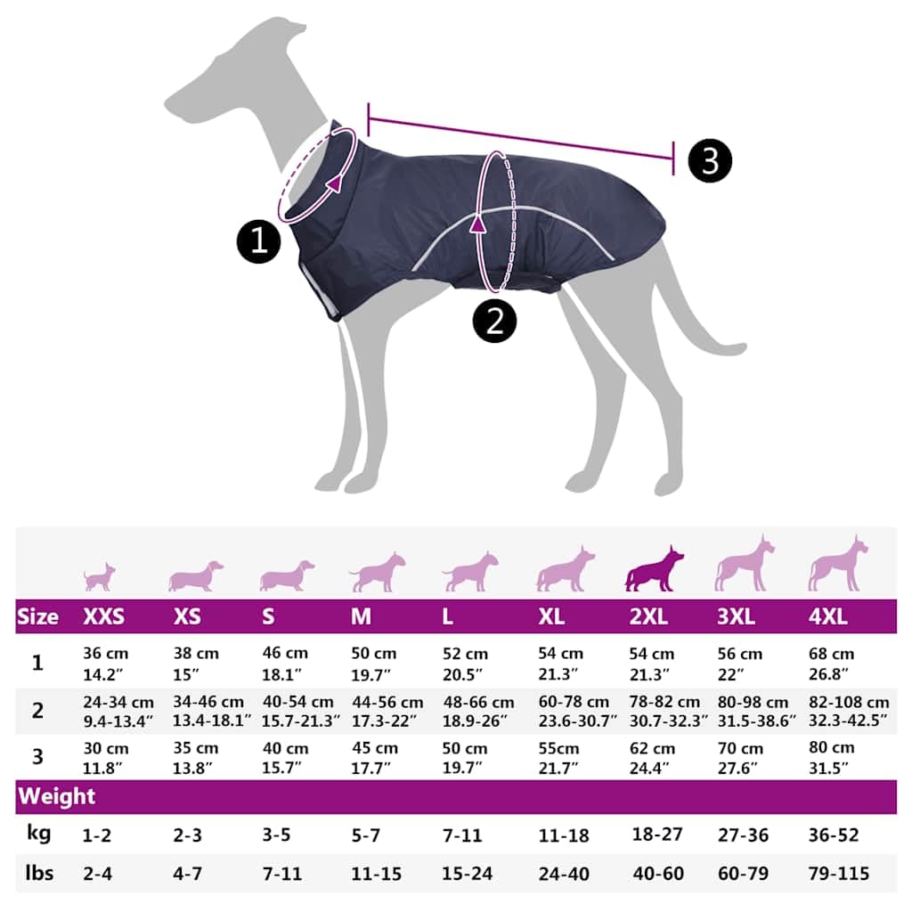 Impermeabile per cani, blu navy, in poliestere, 2XL, con strisce riflettenti, impermeabile, antivento e caldo, per autunno, inverno, all'aperto, passeggiate in caso di pioggia e neve
