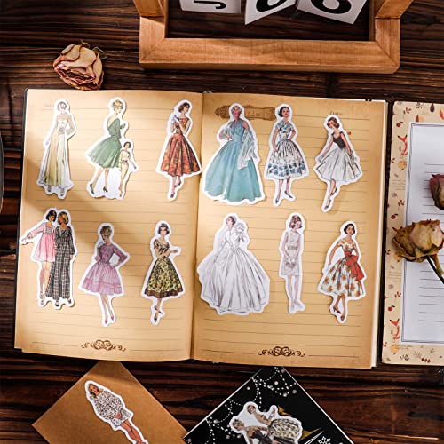 Friusate Washi Stickers Vintage, 280 Pack People Stickers Scrapbooking Diy Junk Journal Supplies Retro 80S Lady Girl Stickers Aesthetic For Crafts Embellishment Bullet Notebook Journaling #TOP5