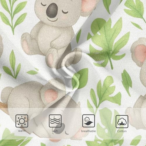 Cute Cartoon Koalas Green Leaves Girls Underwear Toddlers 2t Cotton Panties for Girl Florals Briefs Underpants3