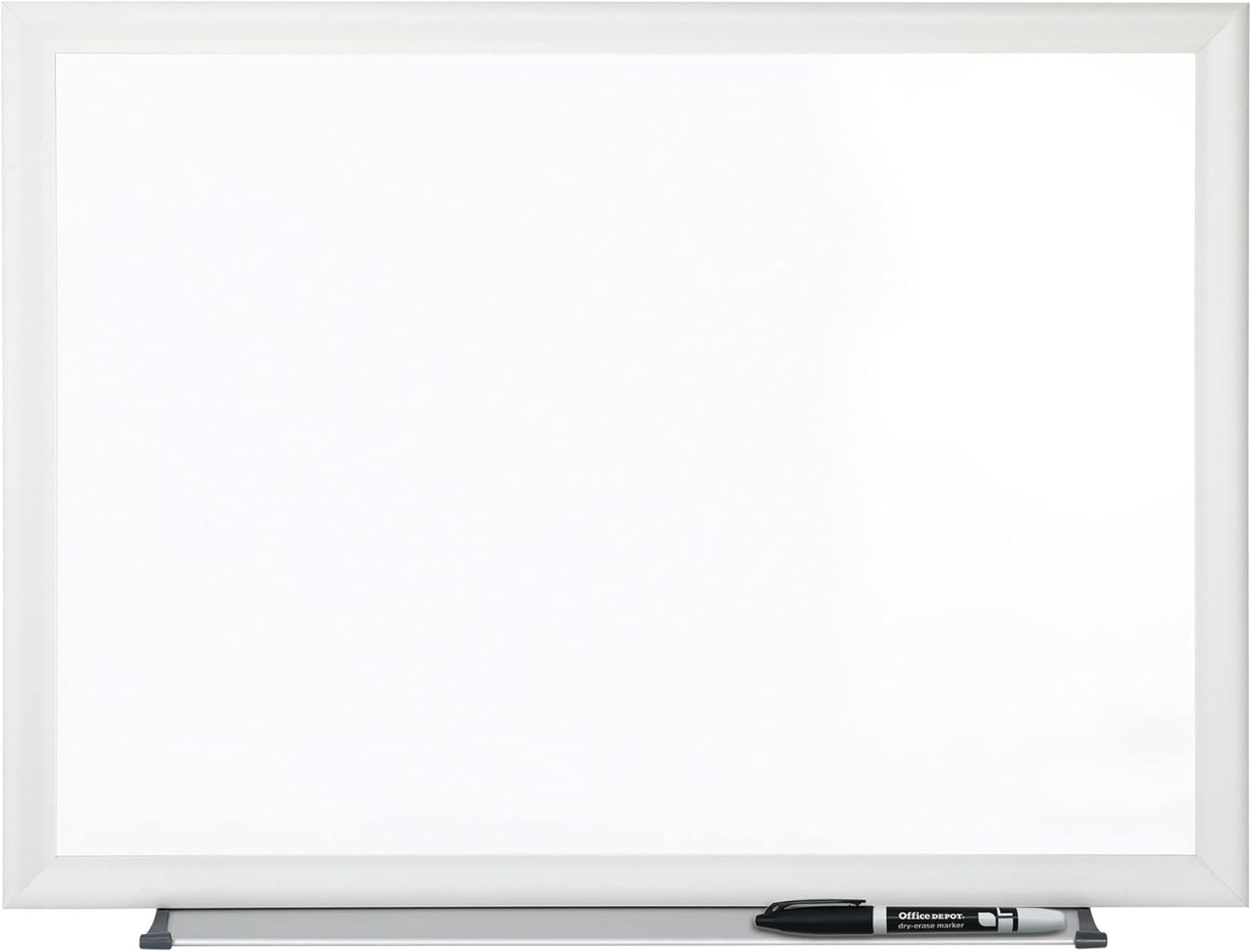 Office Depot Aluminum-Framed Dry-Erase Board With Marker, 24 x 36, White Board, Silver Frame