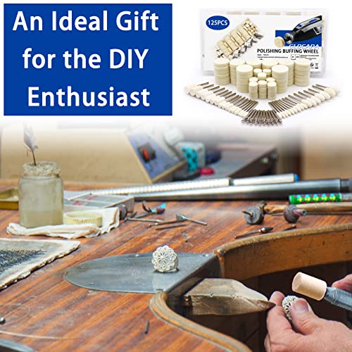 Polishing Buffing Wheel Compatible With Dremel Polishing Kit, Gldcapa 14 Sizes 125 Pcs Polishing Wheel For Dremel Tool Accessories, 1/8" Shank With Storage Box #TOP5