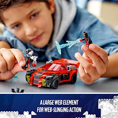 Lego Marvel Spider-Man Miles Morales Vs. Morbius 76244 Building Toy - Featuring Race Car And Action Minifigures, Adventures In The Spiderverse, Movie Inspired Set, Fun For Boys, Girls, And Kids #TOP3