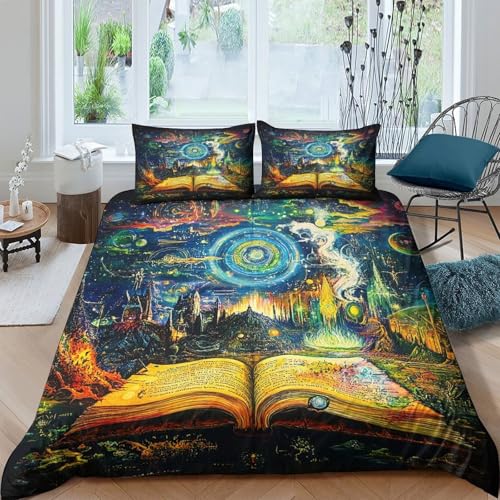 Parure de lit 3D univers étoilé housse couette microfibre douce king - 4