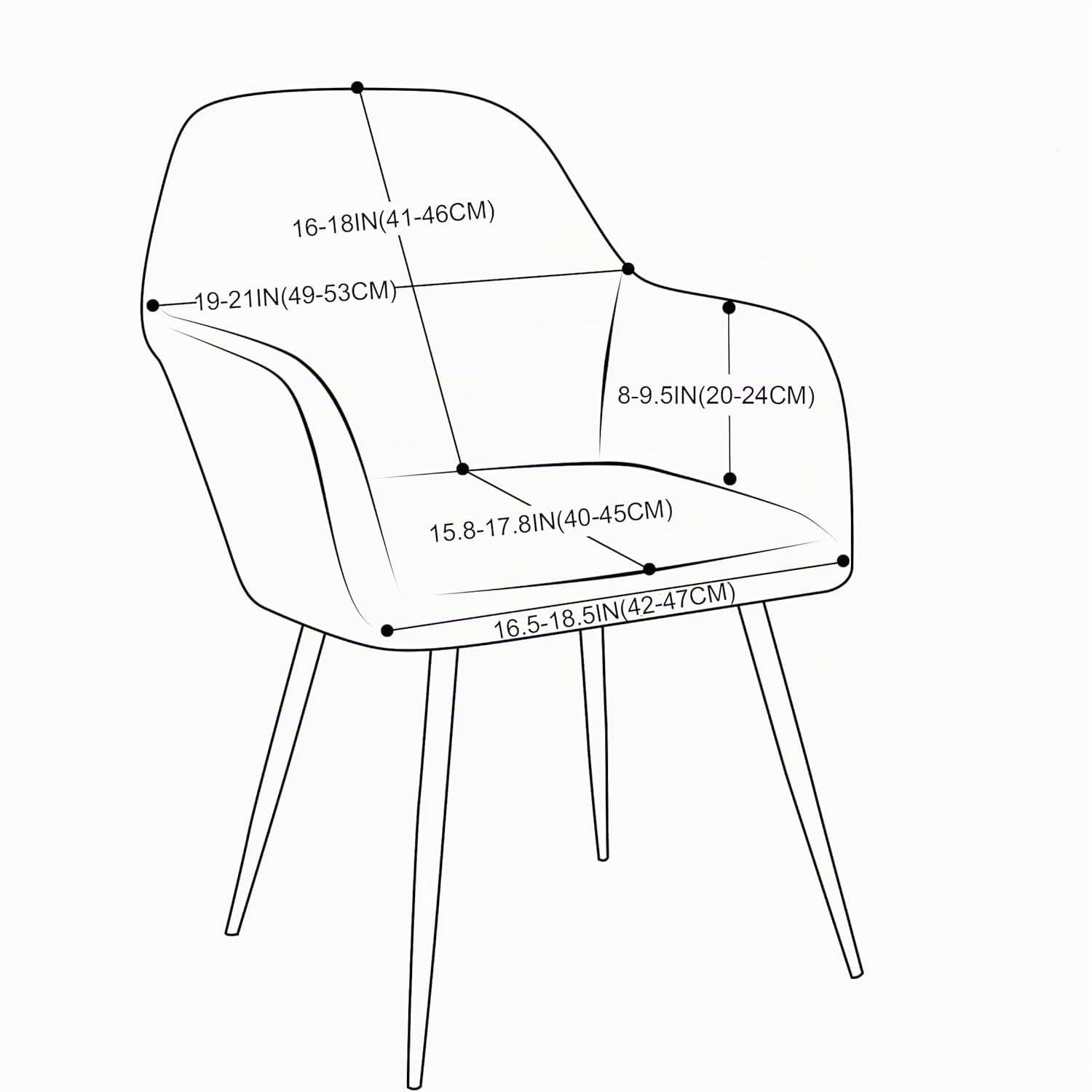 EBETA Funda para Silla de Comedor Extraíble, Jacquard Funda de sillón con Reposabrazos Silla Oficina Protector de Silla Desmontable y Lavable para Sillas Cocina (Arena, 4 Unidades)