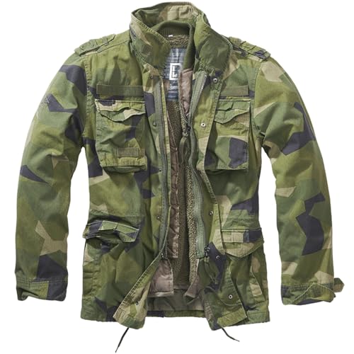 Men's M-65 Premium All-Season Everyday Outdoor Field Jacket with Removable Lining & Concealed Hood