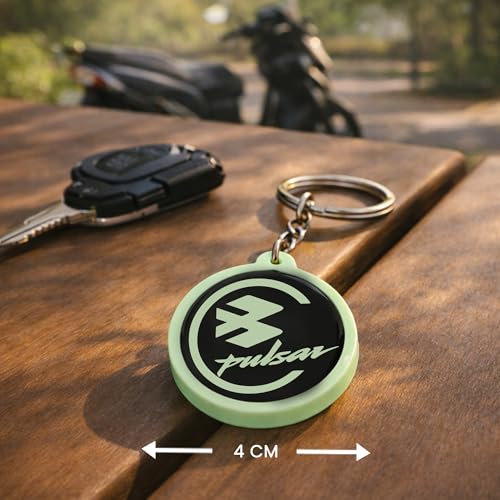 Image of Mi Glow Store Glow in Dark Keychain for Bike Men | Gift for Man | Bike Accessories | Charges in Light Glows in Dark | Key chain for Bike