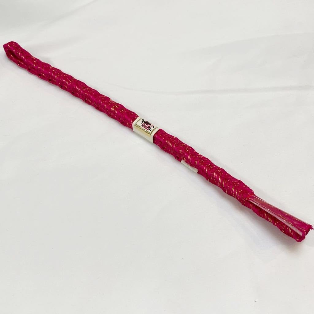 帯締 和装小物 着物 帯紐 和服 帯締め 帯じめ 帯ひも 絹 100% ピンク 6 ゴールド