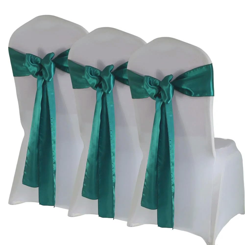(10/50 pz) Telai per sedie in Raso Archi per sedie universali Nastro per Banchetto di Nozze Sede Hotel Party Dining Decorazione per Sedia in Raso
