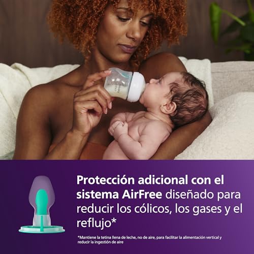 Miniatura 5 de Philips Avent Biberón Natural Response: biberón de 260 ml con sistema AirFree, sin BPA, para recién nacidos a partir de 1 mes (modelo SCY673/01)
