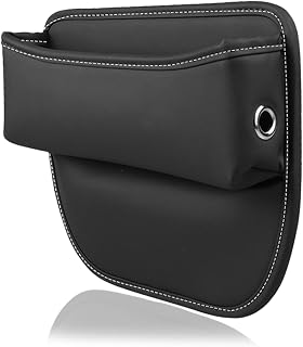 HOMURY Car Seat Gap Organizer: Premium PU Leather Front Car Seat Storage Box, Universal Car Console Organizer, Multifunctional Car Seat Gap Filler for Holding Phone, Sunglasses, Coin