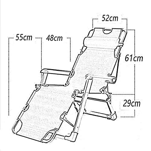 Chaise longue pliante extérieure avec dossier réglable et coussin - 3