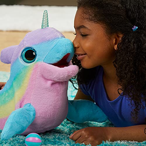 Fur Real Friends, Boréal, Le Narval, Peluche Animatronique Interactive, Animal Électronique, Plus de 80 Sons Et Réactions, Dès 4 Ans F26045S1 Multicolore Exclusivité sur Amazon