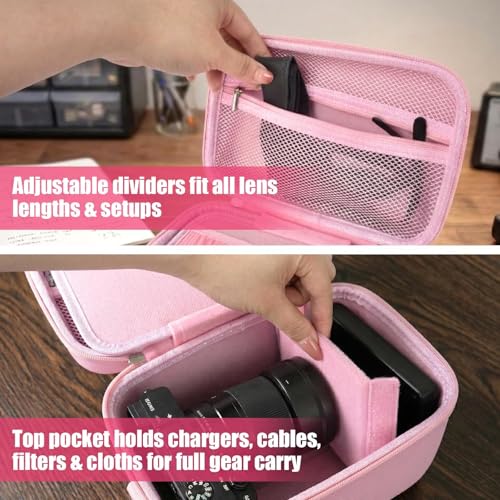 Funda rígida para cámara Sony Alpha ZV-E10 rosa grande miniatura 4