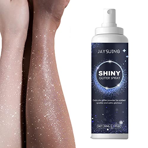 Spray Glitter 60ml - Spray de Glitter de Longa Duração Body Shimmer Sparkle Makeup,Glitter de maquia