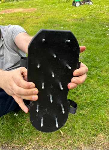 Go2Grow - Nagelschuhe mit Klettverschluss - und einfacher Reinigung Rasenlüfter Schuhe Nagelschuhe Vertikutierer für Rasen Aerifizierer für Rasen Mit Federboden Gartenarbeit Spike Schuhe