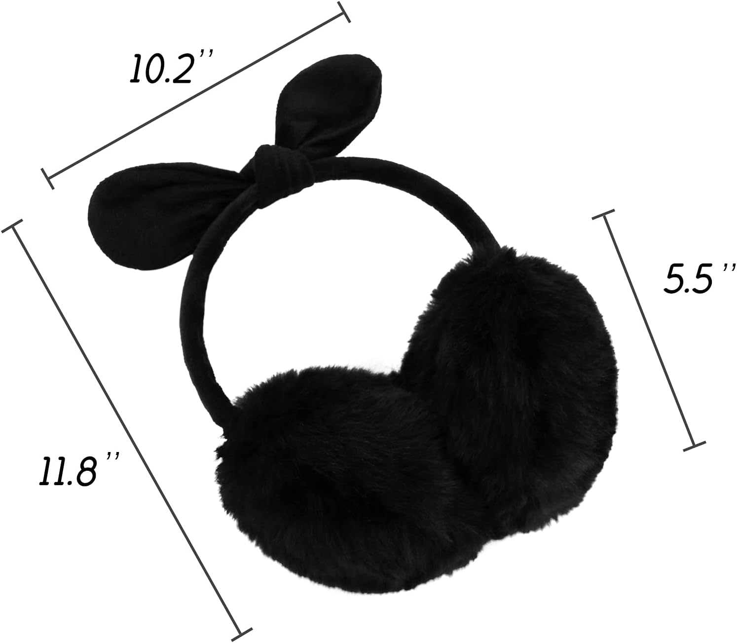 POXIMI Women Winter Earmuffs Girl Ski Adjustable Ear Covers for Cute Bow Ear Warmer Outdoor Earmuff Fleece Lining - Image 4
