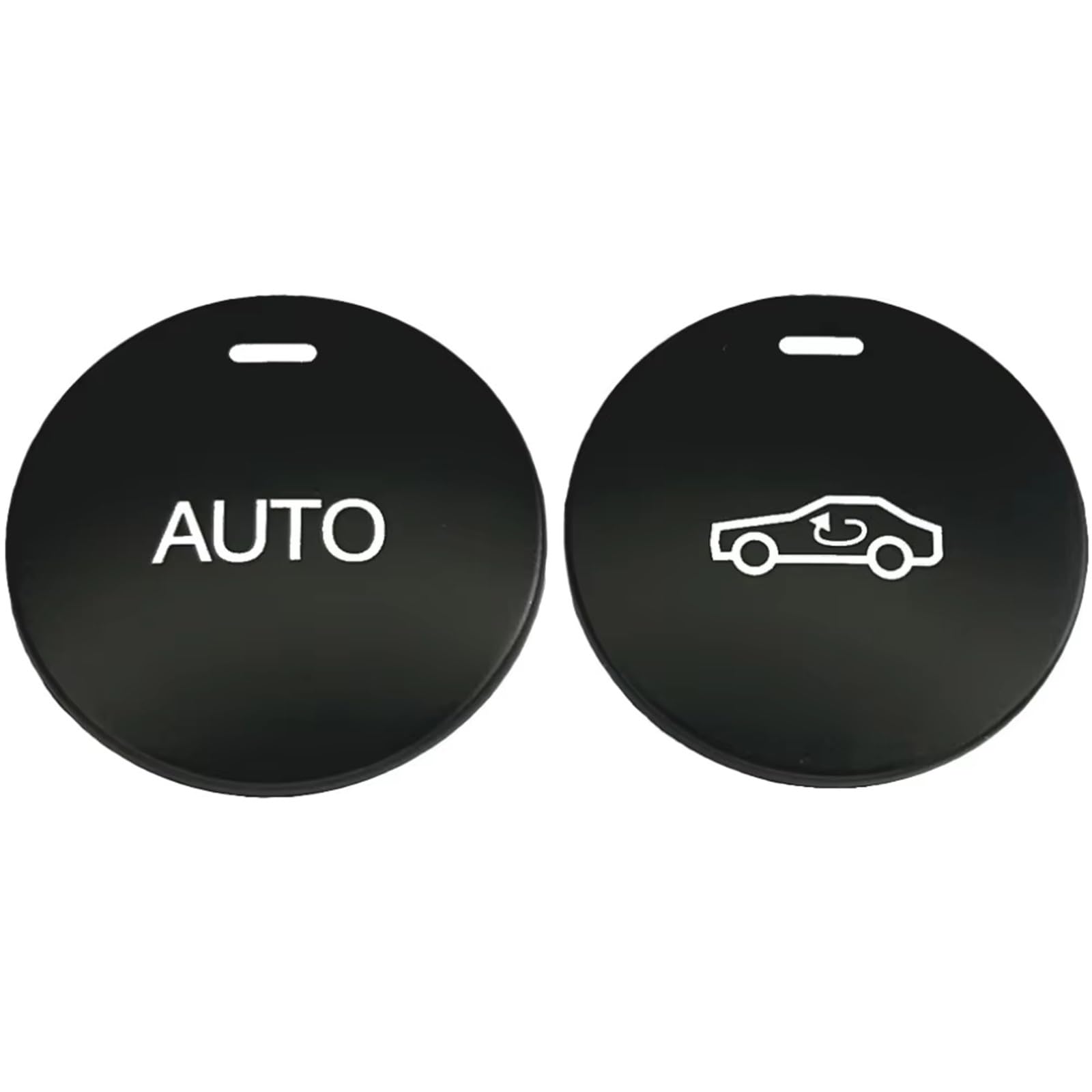 Decorative Stickers Compatible with Benz C E CLS GLK Class W204 W212 Car Center Console Air Conditioning Volume Buttons Sticker Cover(Black)