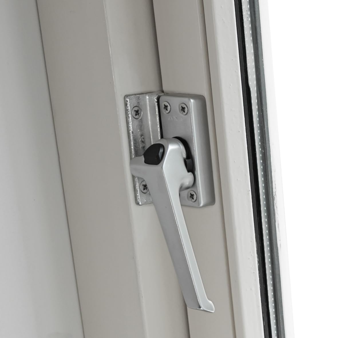 AXA Fenstergriffe 2er set - 3308 - Fenstersicherung - Rechts drehend | abschließbar mit Knopf, Aluminium