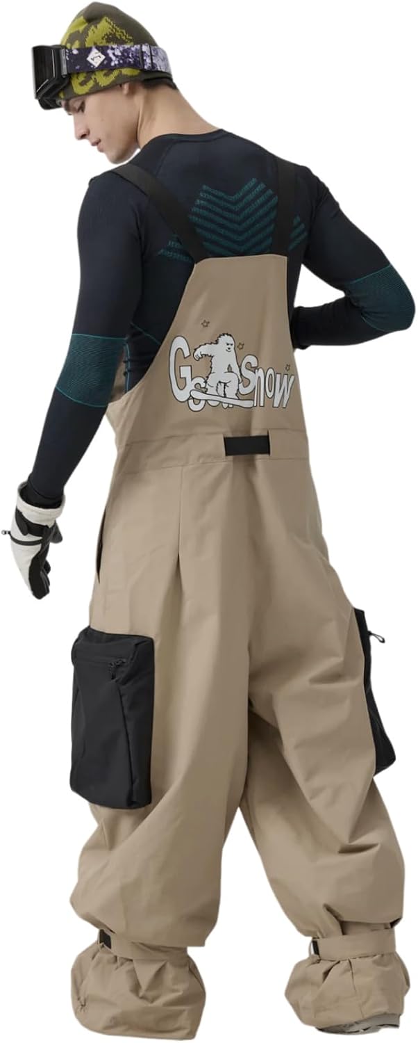 GSOU SNOW Baggy Snowboard Bibs Women Men Ski Pants Loose Fit Overalls Insulated Winter Outdoor Sports Wear - Image 2