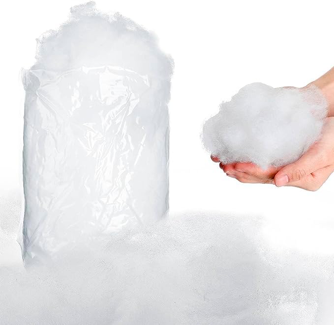 Alquera Nieve Algodonada de Poliéster. Relleno de Fibra de Poliéster. Nieve Artificial. (150g - 0,5m2)