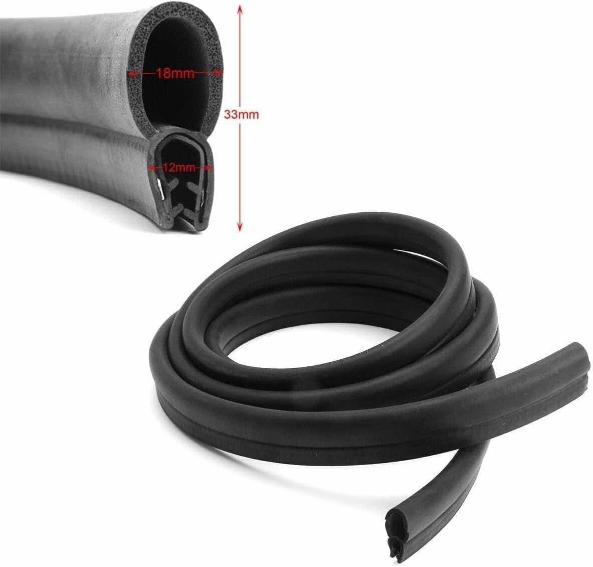 OKJHFD Rubber O U Channel Seal Strip SUV Door Window Frame Front Left Lower Rear Right Upper for F150 Heritage for RAV4 for Equinox for CR-V for Corolla for Edge for Compass for Trailblazer