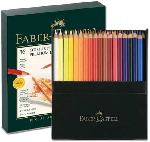 Faber-Castell 110024 Artist's Coloured Pencils Polychromos Tin Of 24, 36er Atelierbox, 1
