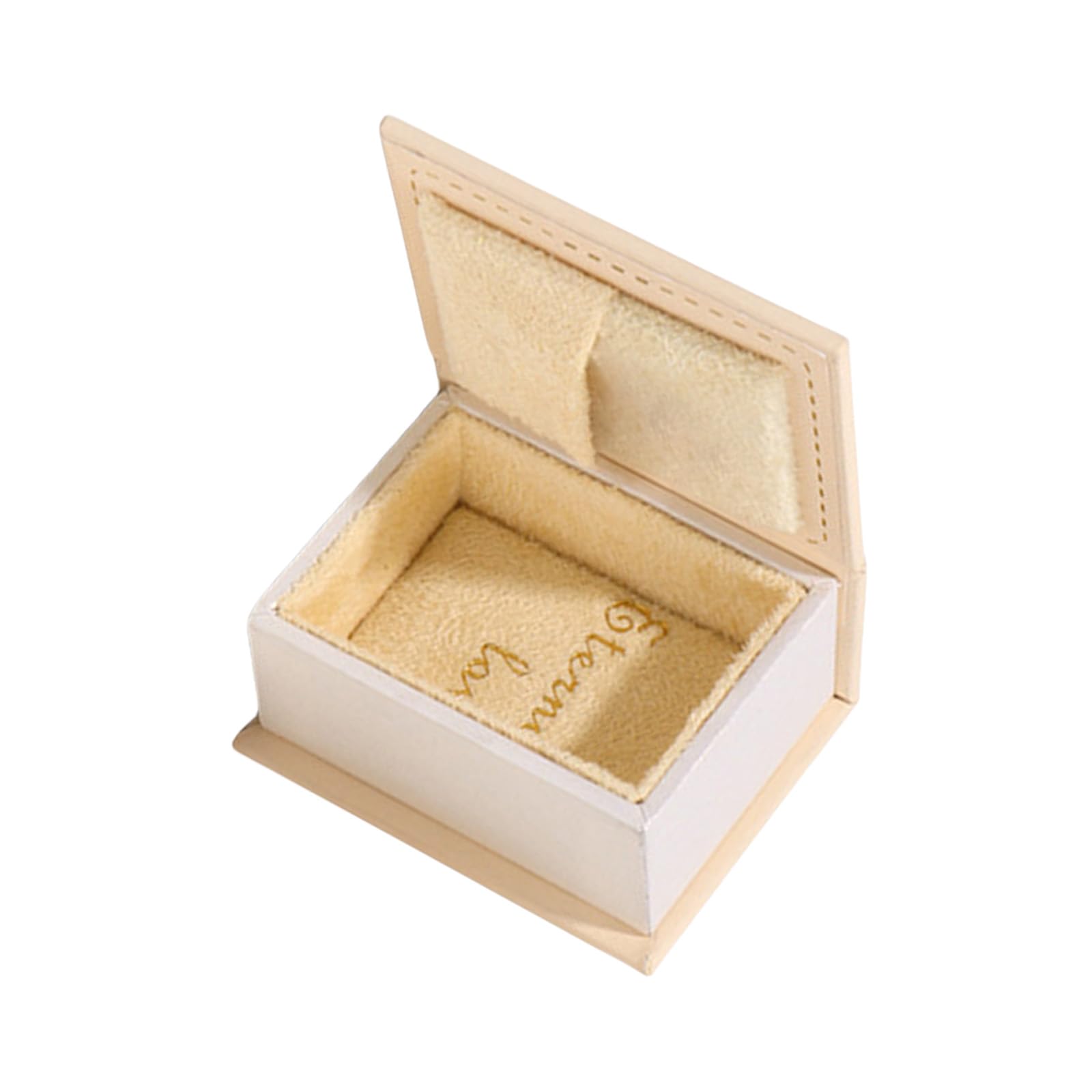 FLYXF Elegant Styles Book Shaped Like Jewelry Storage Holder with Seal Home Accessory for Rings and Ear Studs